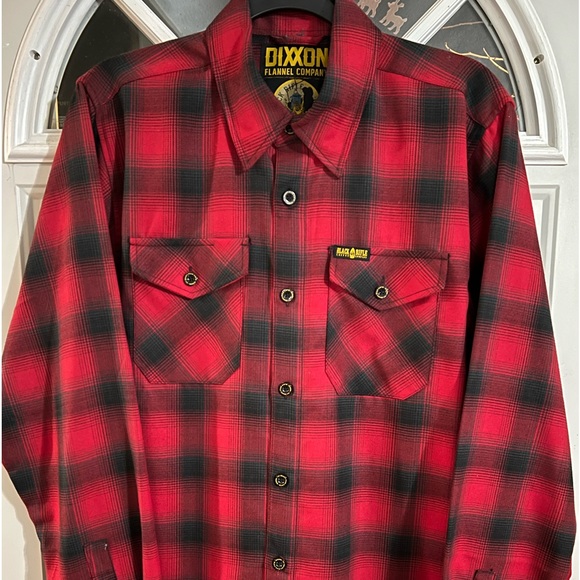 DIXXON Other - Mens Dixxon Flannel - Black Rifle Coffee Company (S) Fireside Edition (Red)